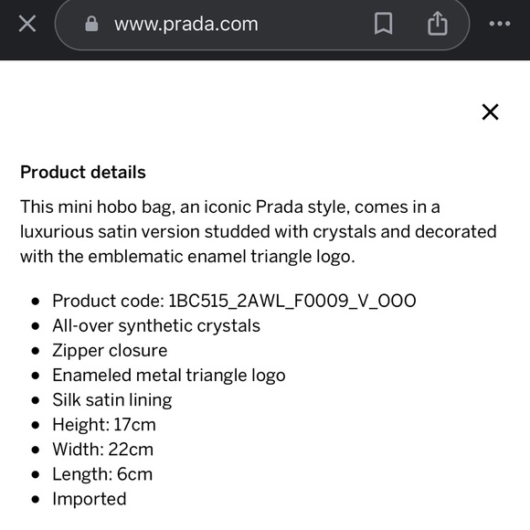 Rare find : PRADA CRYSTAL RE-EDITION 2000 SHOULDER BAG - NWT - Picture 11 of 11